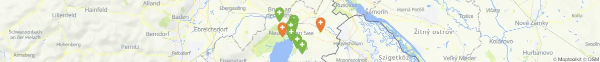 Kartenansicht für Apotheken-Notdienste in der Nähe von Neudorf (Neusiedl am See, Burgenland)